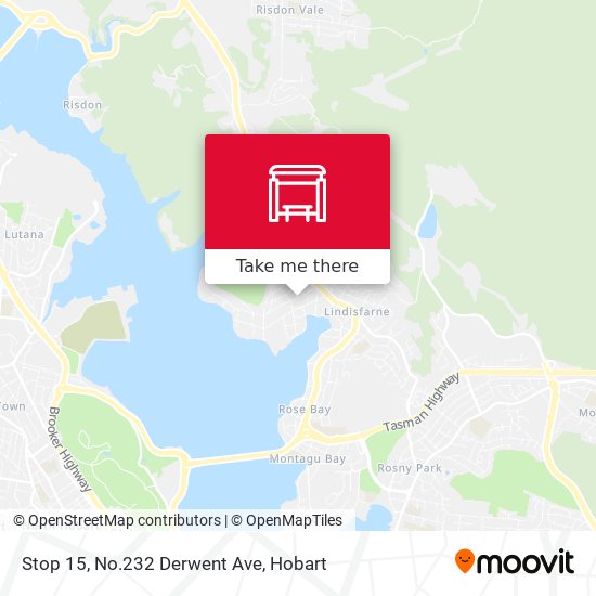 Stop 15, No.232 Derwent Ave map