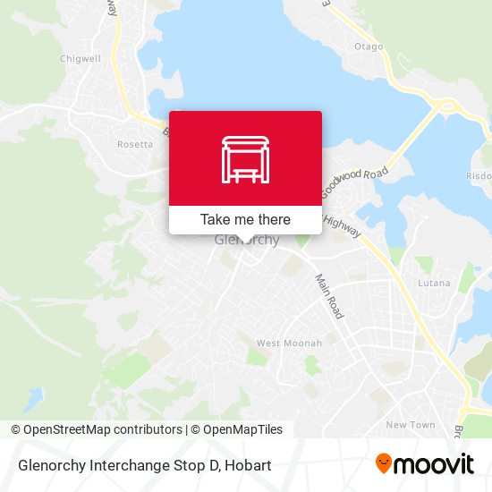 Mapa Glenorchy Interchange Stop D