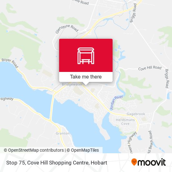 Mapa Stop 75, Cove Hill Shopping Centre