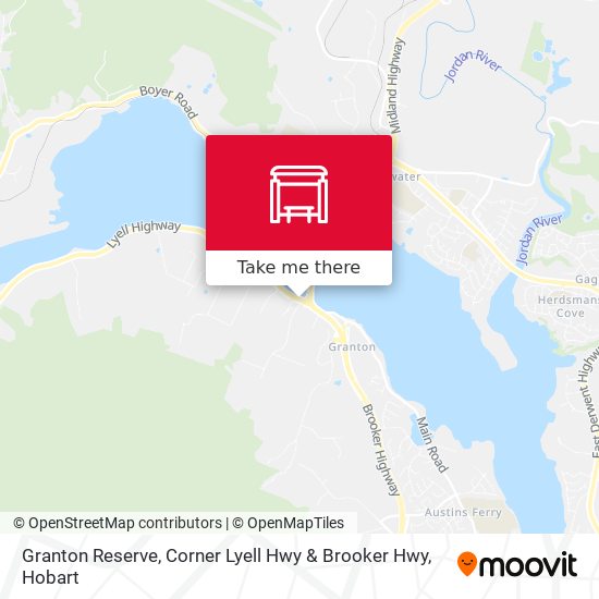 Mapa Granton Reserve, Corner Lyell Hwy & Brooker Hwy