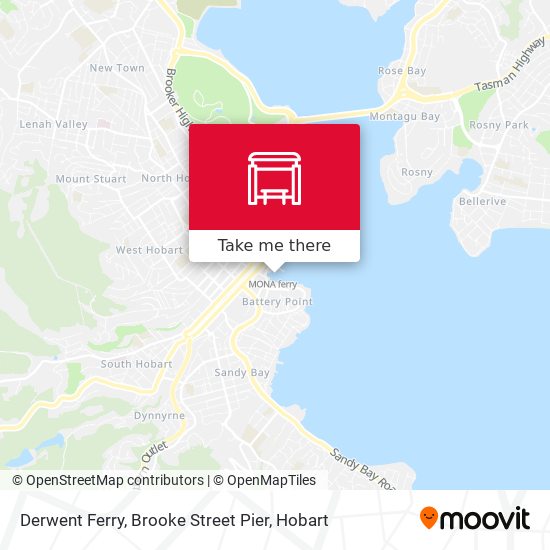 Mapa Derwent Ferry, Brooke Street Pier