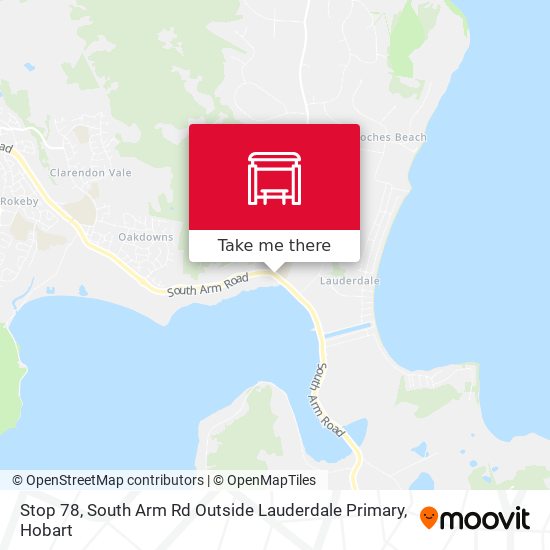 Mapa Stop 78, South Arm Rd Outside Lauderdale Primary