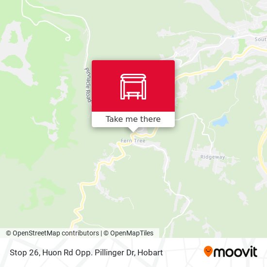 Mapa Stop 26, Huon Rd Opp. Pillinger Dr
