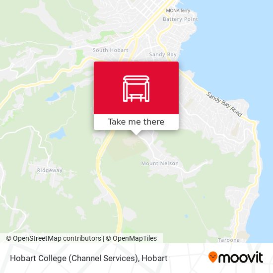 Mapa Hobart College (Channel Services)