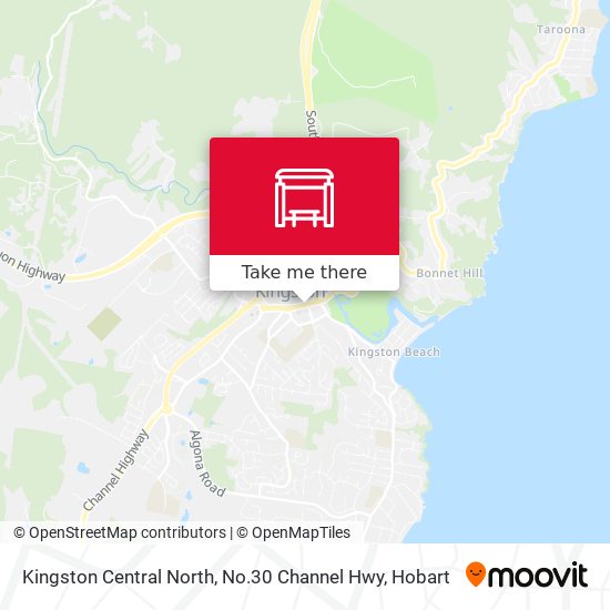 Kingston Central North, No.30 Channel Hwy map