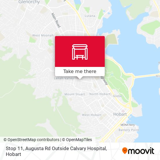 Stop 11, Augusta Rd Outside Calvary Hospital map