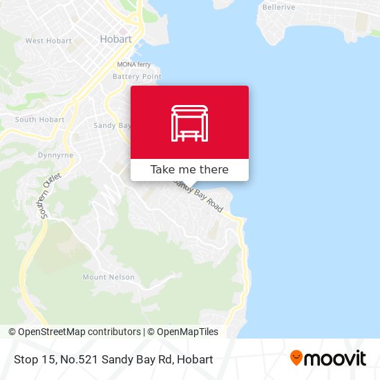 Mapa Stop 15, No.521 Sandy Bay Rd