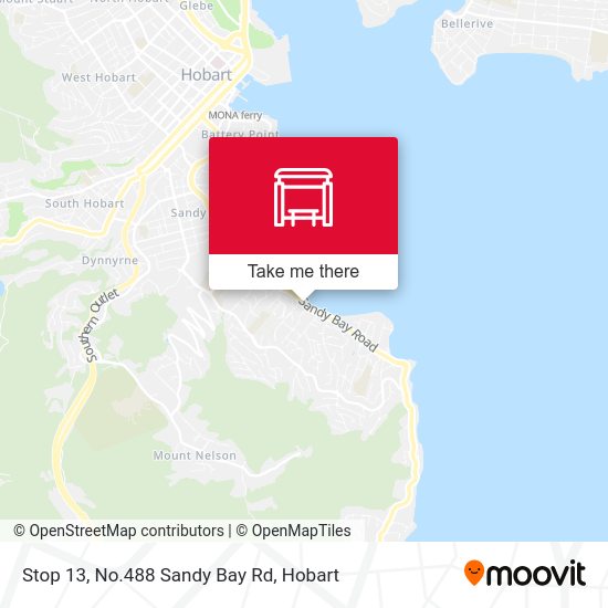 Mapa Stop 13, No.488 Sandy Bay Rd