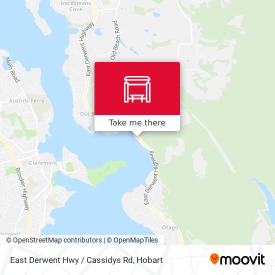 Mapa East Derwent Hwy / Cassidys Rd