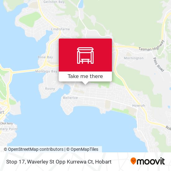 Mapa Stop 17, Waverley St Opp Kurrewa Ct