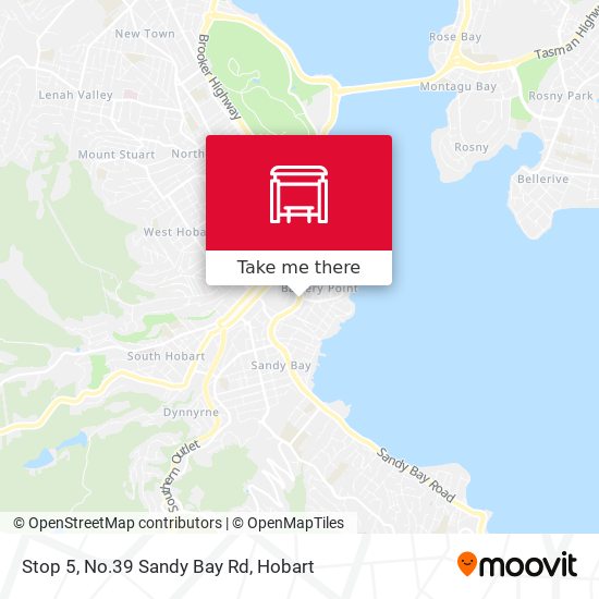 Stop 5, No.39 Sandy Bay Rd map