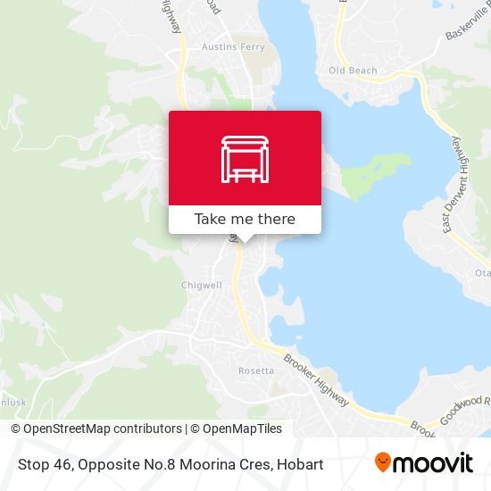 Stop 46, Opposite No.8 Moorina Cres map