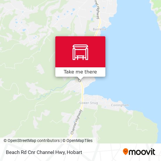 Mapa Beach Rd Cnr Channel Hwy