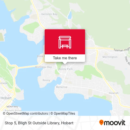 Mapa Stop 5, Bligh St Outside Library