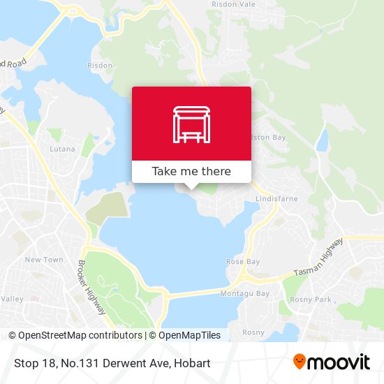 Stop 18, No.131 Derwent Ave map
