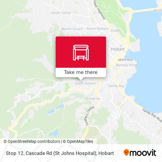 Stop 12, Cascade Rd (St Johns Hospital) map