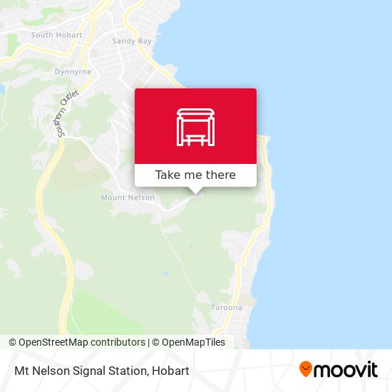 Mt Nelson Signal Station map