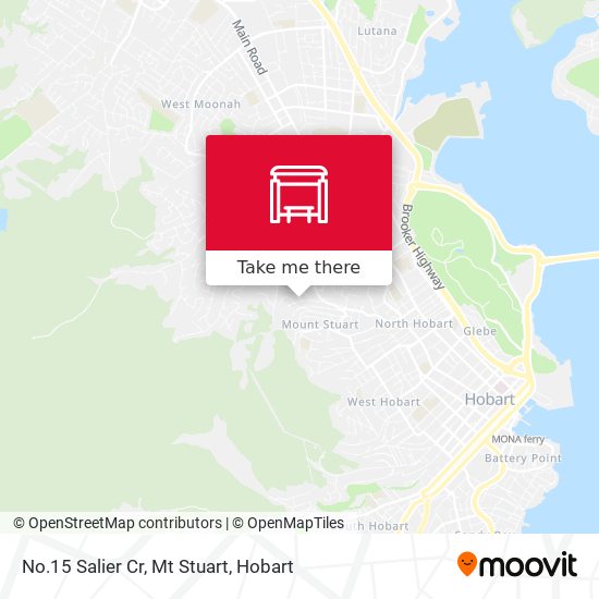 No.15 Salier Cr, Mt Stuart map