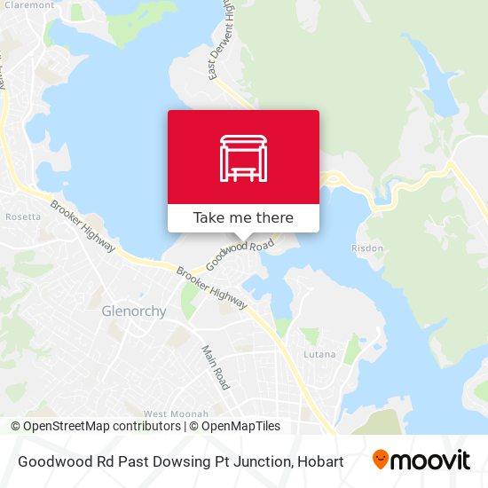 Mapa Goodwood Rd Past Dowsing Pt Junction