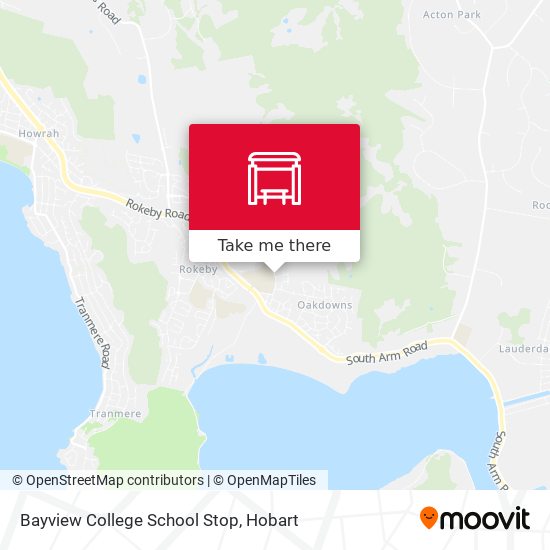 Mapa Bayview College School Stop