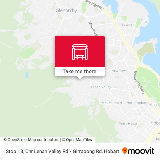 Mapa Stop 18, Cnr Lenah Valley Rd / Girrabong Rd