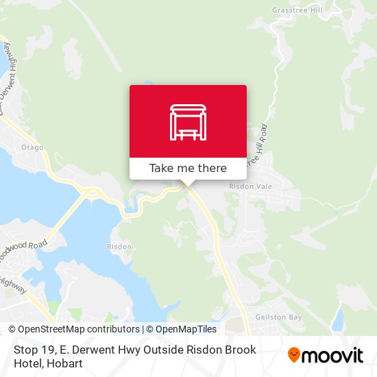 Stop 19, E. Derwent Hwy Outside Risdon Brook Hotel map