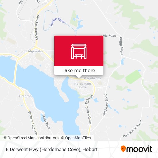 E Derwent Hwy (Herdsmans Cove) map