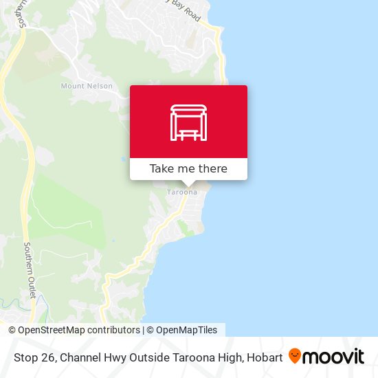 Mapa Stop 26, Channel Hwy Outside Taroona High