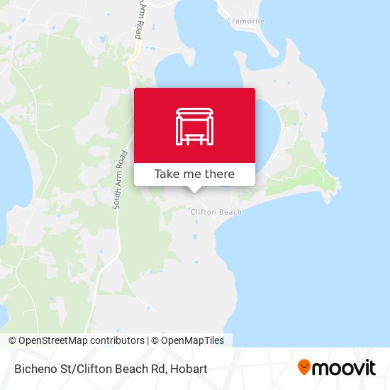 Bicheno St/Clifton Beach Rd map