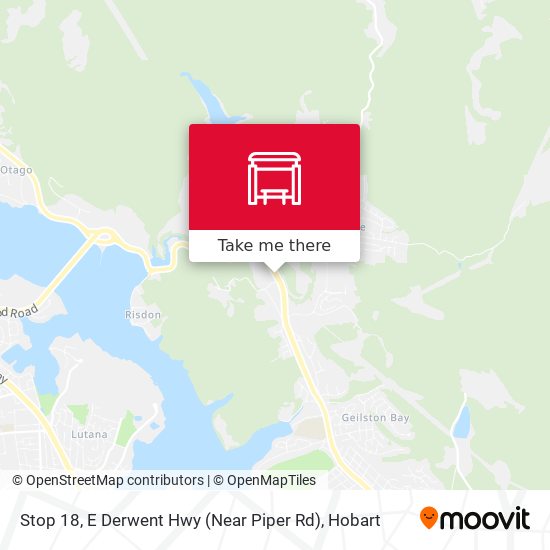 Mapa Stop 18, E Derwent Hwy (Near Piper Rd)