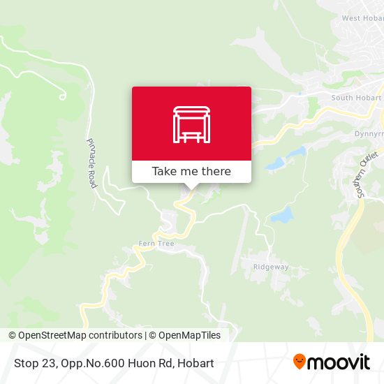 Stop 23, Opp.No.600 Huon Rd map