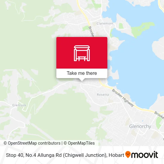 Mapa Stop 40, No.4 Allunga Rd (Chigwell Junction)