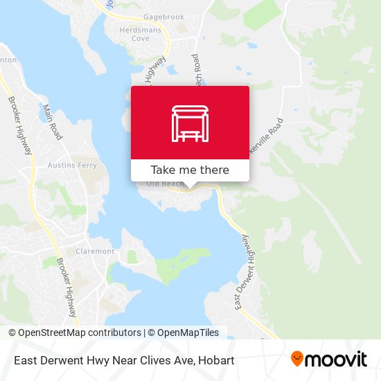 East Derwent Hwy Near Clives Ave map