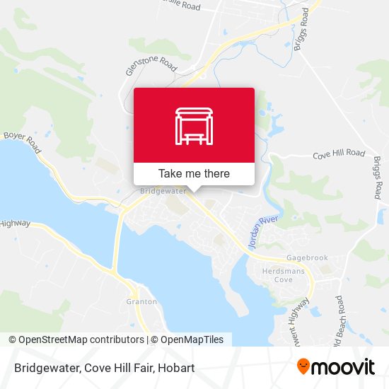 Mapa Bridgewater, Cove Hill Fair