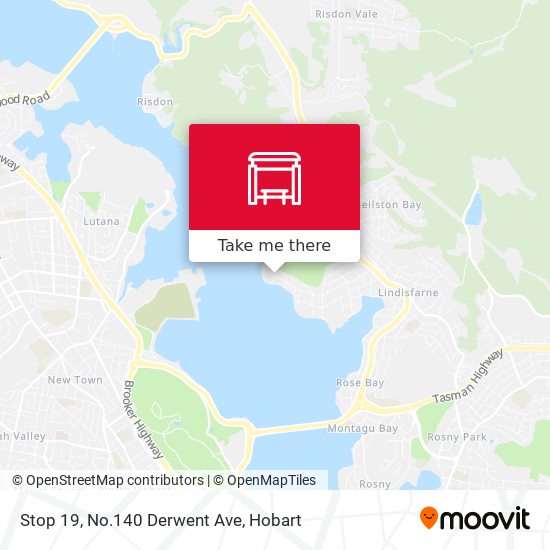 Stop 19, No.140 Derwent Ave map