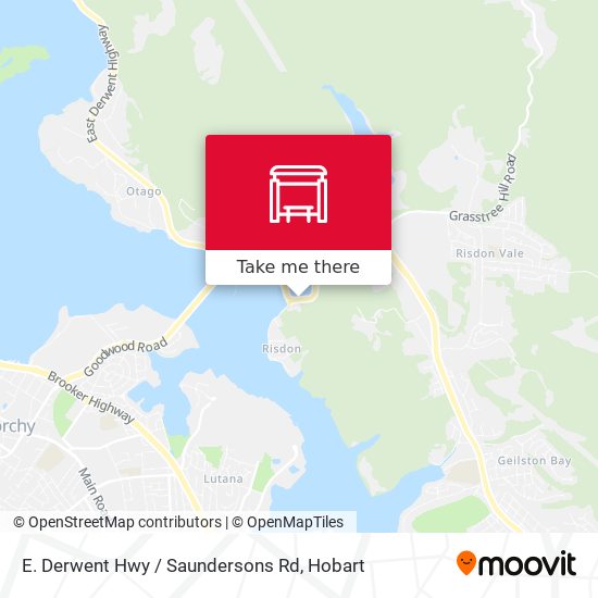 Mapa E. Derwent Hwy / Saundersons Rd