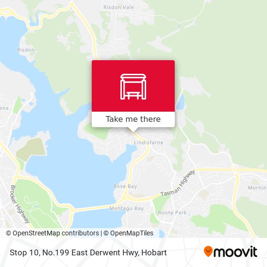 Mapa Stop 10, No.199 East Derwent Hwy