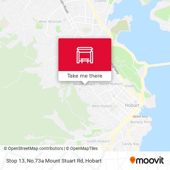 Stop 13, No.73a Mount Stuart Rd map