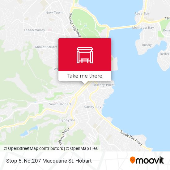 Mapa Stop 5, No.207 Macquarie St