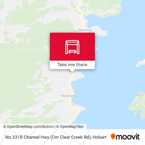 Mapa No.3318 Channel Hwy (Cnr Clear Creek Rd)