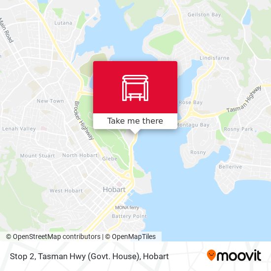 Stop 2, Tasman Hwy  (Govt. House) map