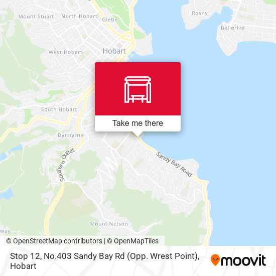 Stop 12, No.403 Sandy Bay Rd (Wrest Point) map