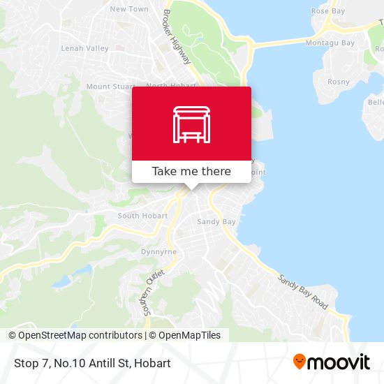 Stop 7, No.10 Antill St map