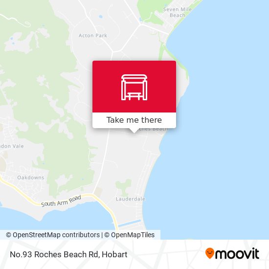 No.93 Roches Beach Rd map