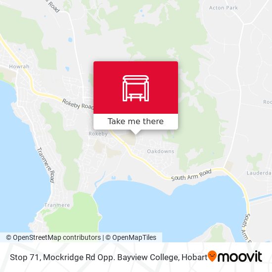 Stop 71, Mockridge Rd Opp. Bayview College map