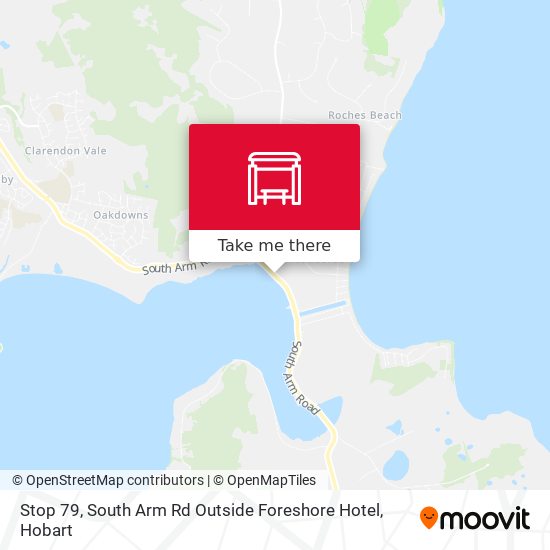 Stop 79, South Arm Rd Outside Foreshore Hotel map