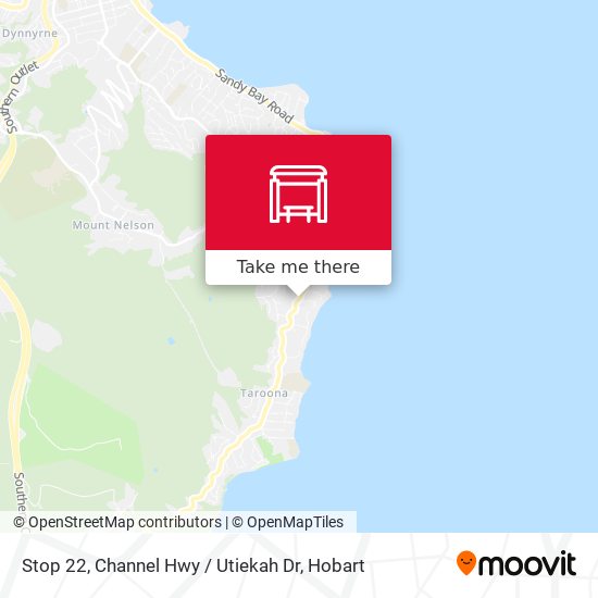 Stop 22, Channel Hwy / Utiekah Dr map