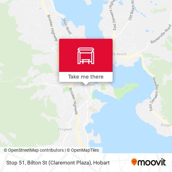 Stop 51, Bilton St (Claremont Plaza) map