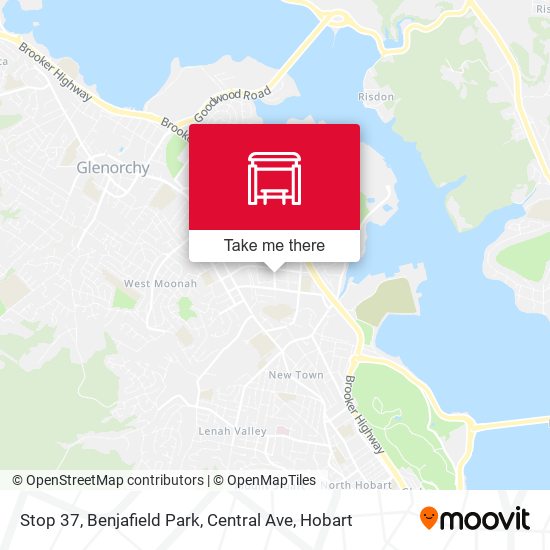 Mapa Stop 37, Benjafield Park, Central Ave