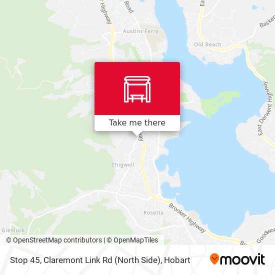 Mapa Stop 45, Claremont Link Rd (North Side)